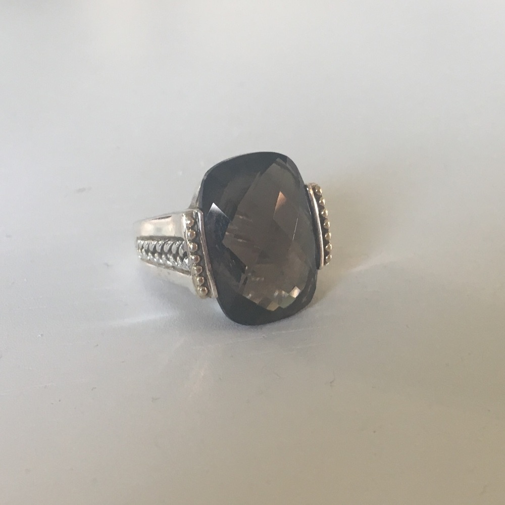 ✨ Smoky Quartz Gold and Sterling Silver Ring ✨